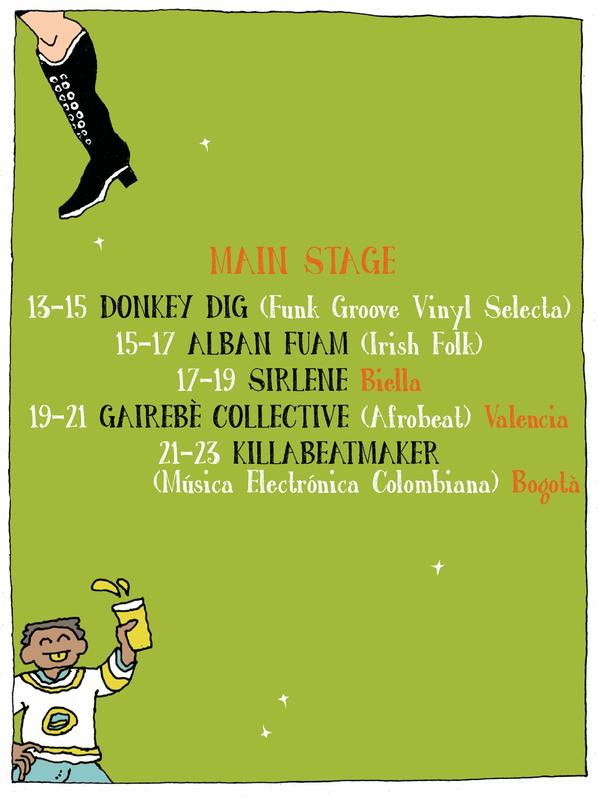 Programma Andarò — 6 settembre, Main Stage